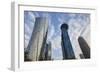 Qatar, Doha, Doha Bay, West Bay Skyscrapers, Dusk-Walter Bibikow-Framed Photographic Print