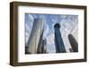 Qatar, Doha, Doha Bay, West Bay Skyscrapers, Dusk-Walter Bibikow-Framed Photographic Print