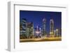 Qatar, Doha, Doha Bay, West Bay Skyscrapers, Dusk-Walter Bibikow-Framed Photographic Print