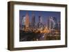 Qatar, Doha, Doha Bay, West Bay Skyscrapers, elevated view, dawn-Walter Bibikw-Framed Photographic Print