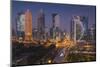 Qatar, Doha, Doha Bay, West Bay Skyscrapers, elevated view, dawn-Walter Bibikw-Mounted Photographic Print