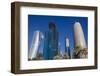 Qatar, Doha, Doha Bay, West Bay Skyscrapers from the Corniche, Morning-Walter Bibikow-Framed Photographic Print