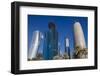 Qatar, Doha, Doha Bay, West Bay Skyscrapers from the Corniche, Morning-Walter Bibikow-Framed Photographic Print