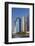 Qatar, Doha, Doha Bay, West Bay Skyscrapers with World Trade Center and Burj Qatar-Walter Bibikow-Framed Photographic Print