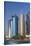 Qatar, Doha, Doha Bay, West Bay Skyscrapers with World Trade Center and Burj Qatar-Walter Bibikow-Stretched Canvas