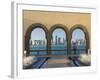 Qatar, Doha, Doha Skyline from Museum of Islamic Art-Alan Copson-Framed Photographic Print