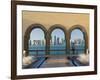 Qatar, Doha, Doha Skyline from Museum of Islamic Art-Alan Copson-Framed Photographic Print