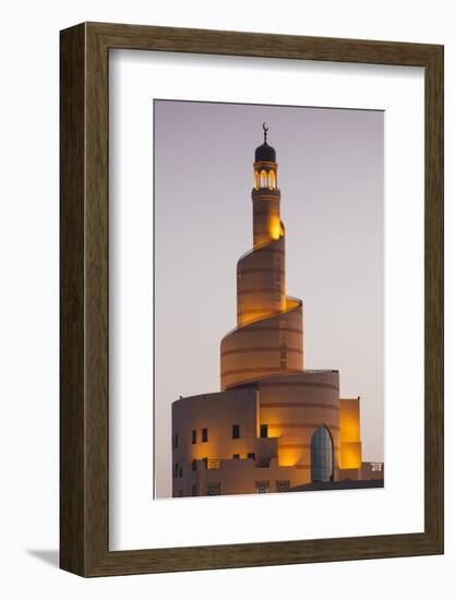 Qatar, Doha, FANAR, Qatar Islamic Cultural Center, dusk-Walter Bibikw-Framed Photographic Print