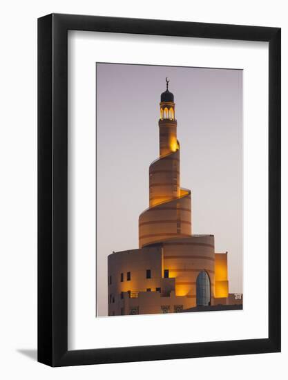 Qatar, Doha, FANAR, Qatar Islamic Cultural Center, dusk-Walter Bibikw-Framed Photographic Print