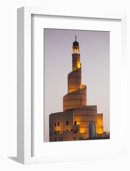 Qatar, Doha, FANAR, Qatar Islamic Cultural Center, dusk-Walter Bibikw-Framed Photographic Print