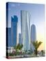 Qatar, Doha, Left to Right Palm Tower, Al Bidda Tower and Burj Qatar-Alan Copson-Stretched Canvas