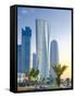 Qatar, Doha, Left to Right Palm Tower, Al Bidda Tower and Burj Qatar-Alan Copson-Framed Stretched Canvas