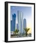 Qatar, Doha, Left to Right Palm Tower, Al Bidda Tower and Burj Qatar-Alan Copson-Framed Photographic Print