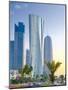 Qatar, Doha, Left to Right Palm Tower, Al Bidda Tower and Burj Qatar-Alan Copson-Mounted Photographic Print