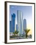 Qatar, Doha, Left to Right Palm Tower, Al Bidda Tower and Burj Qatar-Alan Copson-Framed Photographic Print