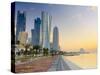 Qatar, Doha, Left to Right Palm Tower, Al Bidda Tower and Burj Qatar-Alan Copson-Stretched Canvas