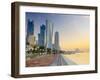 Qatar, Doha, Left to Right Palm Tower, Al Bidda Tower and Burj Qatar-Alan Copson-Framed Photographic Print