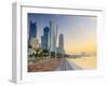 Qatar, Doha, Left to Right Palm Tower, Al Bidda Tower and Burj Qatar-Alan Copson-Framed Photographic Print