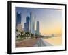 Qatar, Doha, Left to Right Palm Tower, Al Bidda Tower and Burj Qatar-Alan Copson-Framed Photographic Print