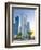 Qatar, Doha, Left to Right Palm Tower, Al Bidda Tower and Burj Qatar-Alan Copson-Framed Photographic Print