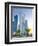 Qatar, Doha, Left to Right Palm Tower, Al Bidda Tower and Burj Qatar-Alan Copson-Framed Photographic Print