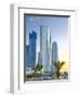 Qatar, Doha, Left to Right Palm Tower, Al Bidda Tower and Burj Qatar-Alan Copson-Framed Photographic Print