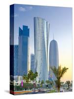 Qatar, Doha, Left to Right Palm Tower, Al Bidda Tower and Burj Qatar-Alan Copson-Stretched Canvas