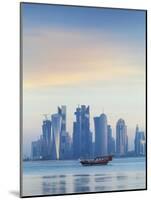 Qatar, Doha, Looking Across Doha Bay To Skyscrapers of West Bay-Jane Sweeney-Mounted Photographic Print