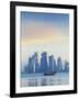 Qatar, Doha, Looking Across Doha Bay To Skyscrapers of West Bay-Jane Sweeney-Framed Photographic Print