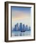 Qatar, Doha, Looking Across Doha Bay To Skyscrapers of West Bay-Jane Sweeney-Framed Photographic Print