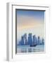 Qatar, Doha, Looking Across Doha Bay To Skyscrapers of West Bay-Jane Sweeney-Framed Photographic Print