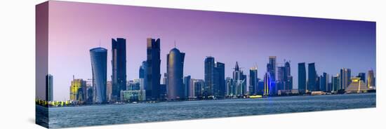 Qatar, Doha, Modern Skyline-Alan Copson-Stretched Canvas