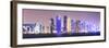 Qatar, Doha. Skyline with Skyscrapers, at Night from the Corniche-Matteo Colombo-Framed Photographic Print