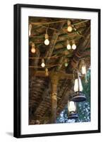 Qatar, Doha, Souq Waqif, Redeveloped Bazaar Area, Cafe Lanterns-Walter Bibikow-Framed Photographic Print