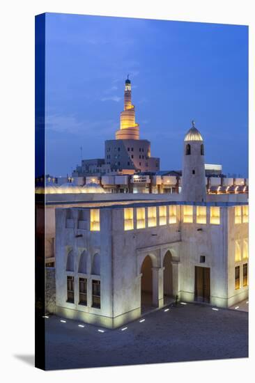 Qatar, Doha, the Spiral Mosque of the Kassem Darwish Fakhroo Islamic Centre in Doha-Gavin Hellier-Stretched Canvas