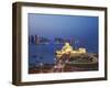 Qatar, Doha, Traffic at Roundabout Infont of the Museum of Islamic Art at Night-Jane Sweeney-Framed Photographic Print