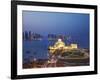 Qatar, Doha, Traffic at Roundabout Infont of the Museum of Islamic Art at Night-Jane Sweeney-Framed Photographic Print