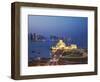 Qatar, Doha, Traffic at Roundabout Infont of the Museum of Islamic Art at Night-Jane Sweeney-Framed Photographic Print