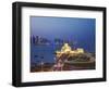 Qatar, Doha, Traffic at Roundabout Infont of the Museum of Islamic Art at Night-Jane Sweeney-Framed Photographic Print