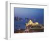 Qatar, Doha, Traffic at Roundabout Infont of the Museum of Islamic Art at Night-Jane Sweeney-Framed Photographic Print