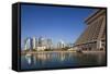 Qatar, Doha, West Bay City Skyline-Walter Bibikow-Framed Stretched Canvas