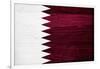 Qatar Flag Design with Wood Patterning - Flags of the World Series-Philippe Hugonnard-Framed Art Print