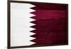 Qatar Flag Design with Wood Patterning - Flags of the World Series-Philippe Hugonnard-Framed Art Print