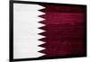 Qatar Flag Design with Wood Patterning - Flags of the World Series-Philippe Hugonnard-Framed Art Print