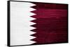 Qatar Flag Design with Wood Patterning - Flags of the World Series-Philippe Hugonnard-Framed Stretched Canvas