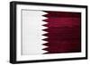 Qatar Flag Design with Wood Patterning - Flags of the World Series-Philippe Hugonnard-Framed Art Print