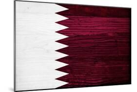 Qatar Flag Design with Wood Patterning - Flags of the World Series-Philippe Hugonnard-Mounted Art Print