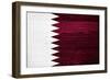 Qatar Flag Design with Wood Patterning - Flags of the World Series-Philippe Hugonnard-Framed Premium Giclee Print