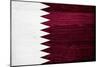 Qatar Flag Design with Wood Patterning - Flags of the World Series-Philippe Hugonnard-Mounted Premium Giclee Print