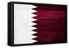 Qatar Flag Design with Wood Patterning - Flags of the World Series-Philippe Hugonnard-Framed Stretched Canvas